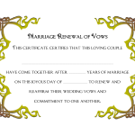 Marriage Renewal Template