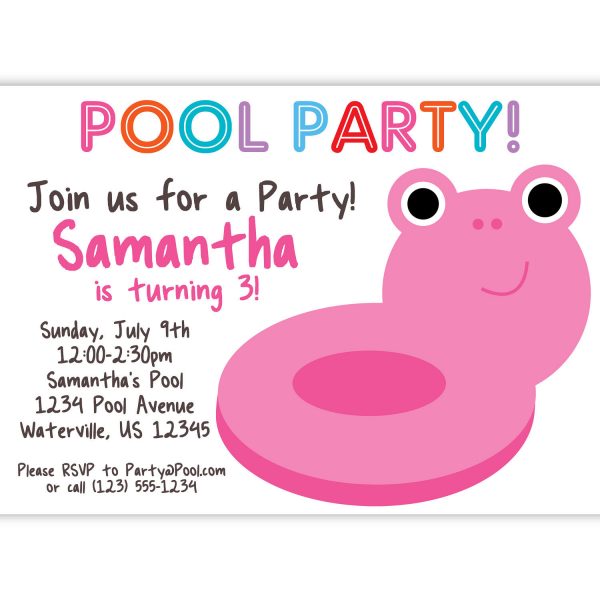Pool Party Invitation Etiquette