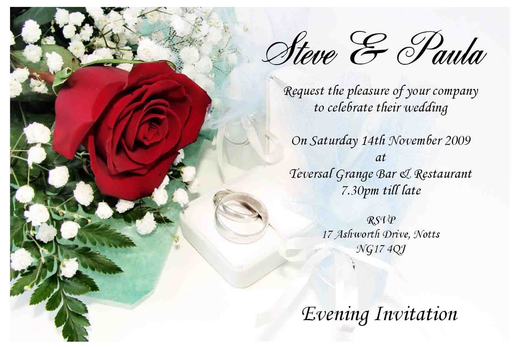 Affordable Wedding Invitation Sample
