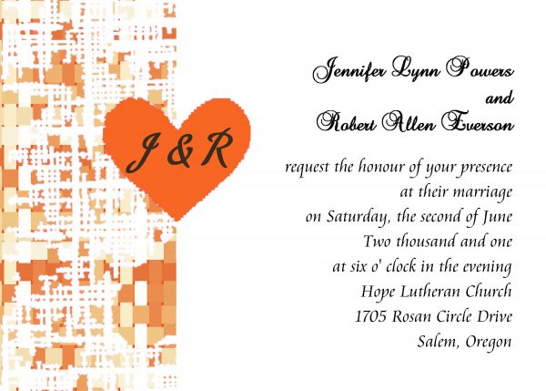 Affordable Wedding Invitation Template Sample