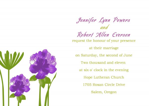 Affordable Wedding Invitation Template Wording