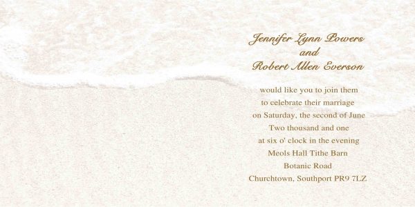 Beach Wedding Invitation