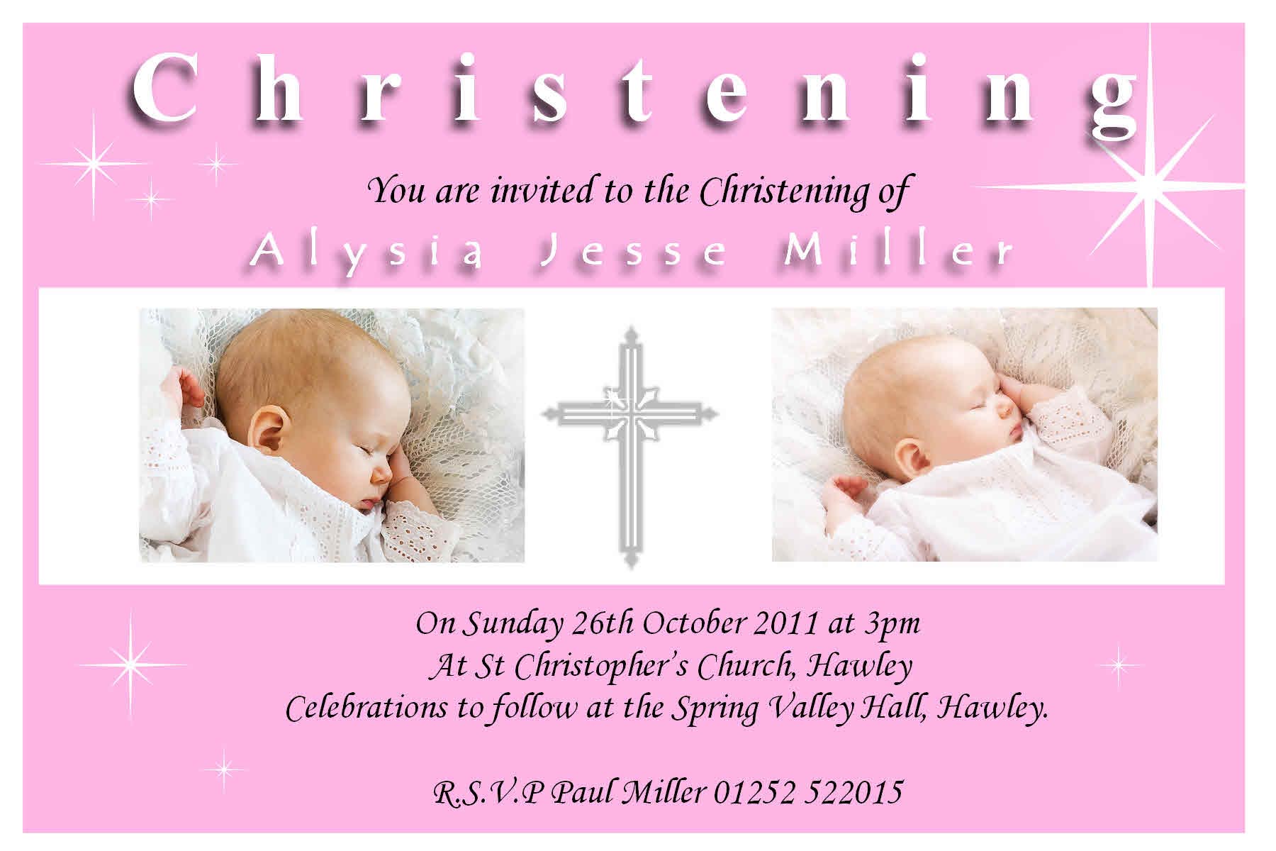 Christening Invitation Idea
