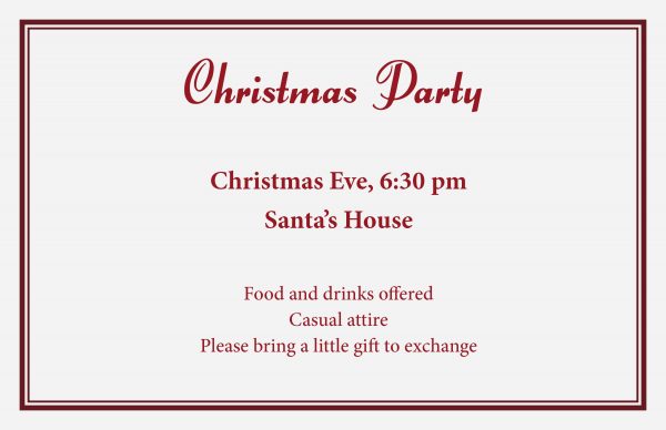 Christmas Party Invitation