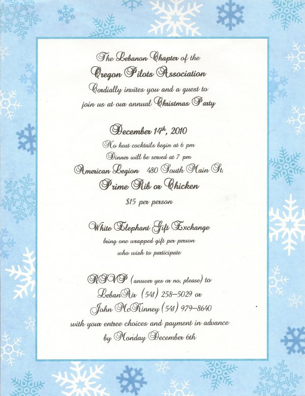 Christmas Party Invitation Card