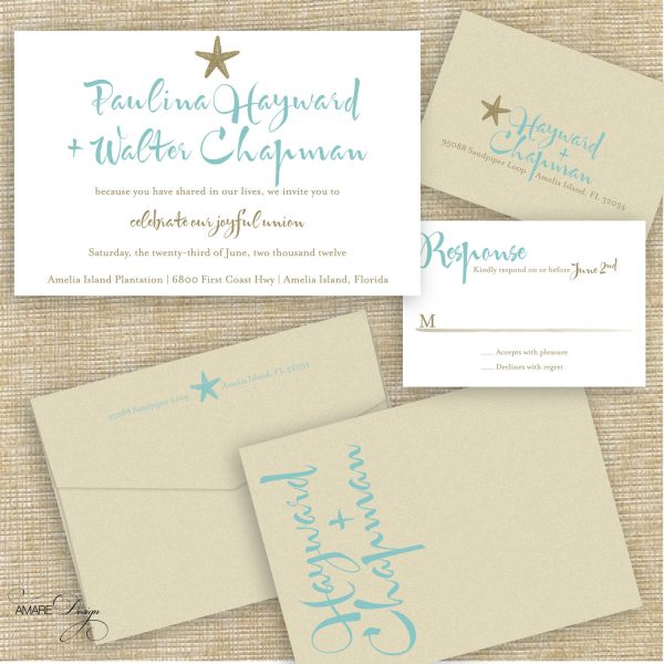 Destination Wedding Invitation Card