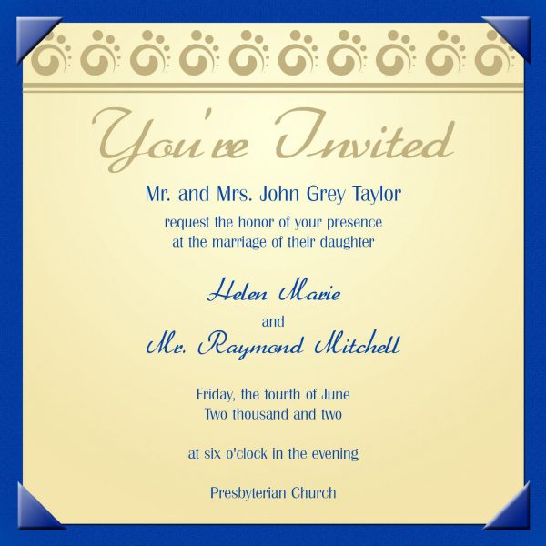 Electronic Invitation Template