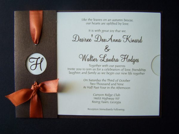 Fall Wedding Invitation