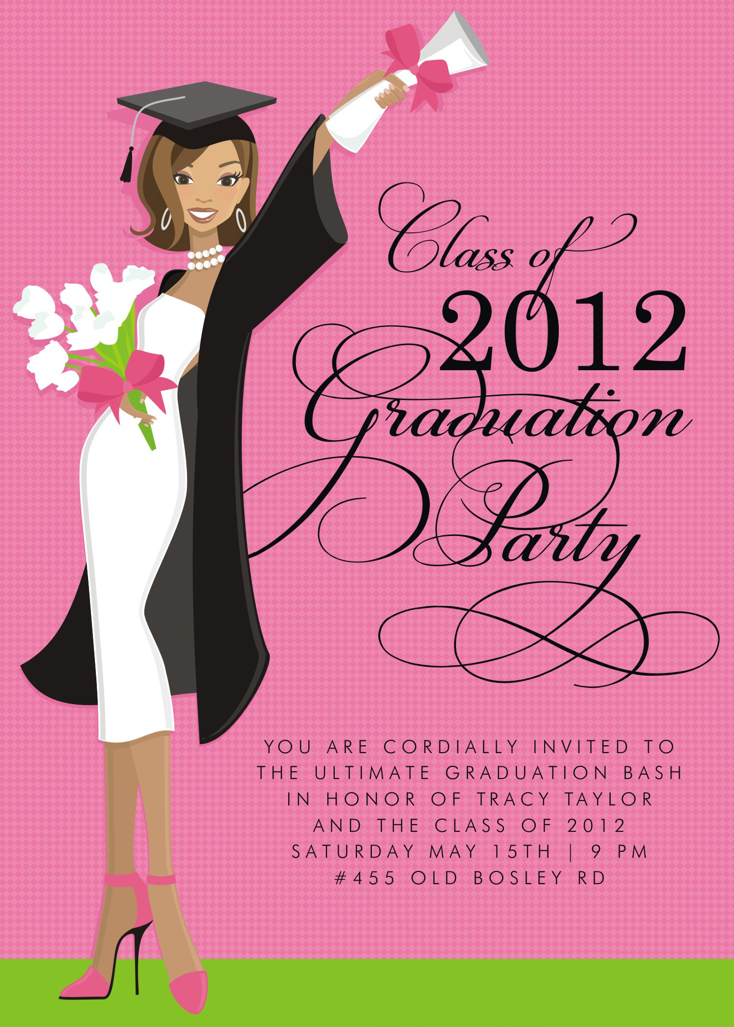 Graduation Party Invitation Template Card