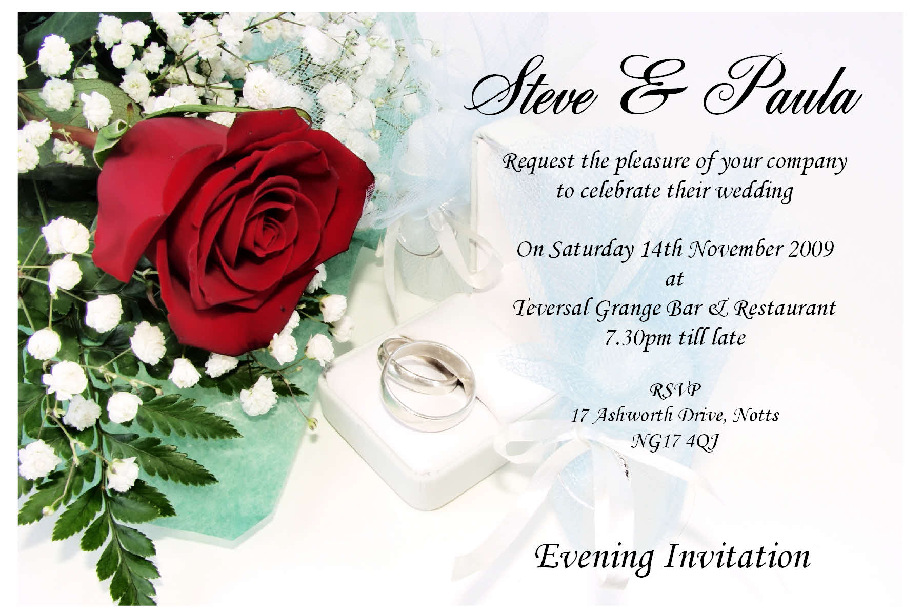 Inexpensive Wedding Invitation Card