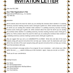 Invitation Letter Template