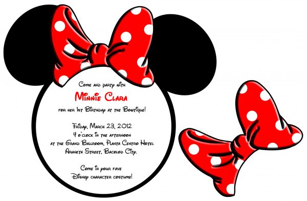 Minnie Mouse Invitation Sample