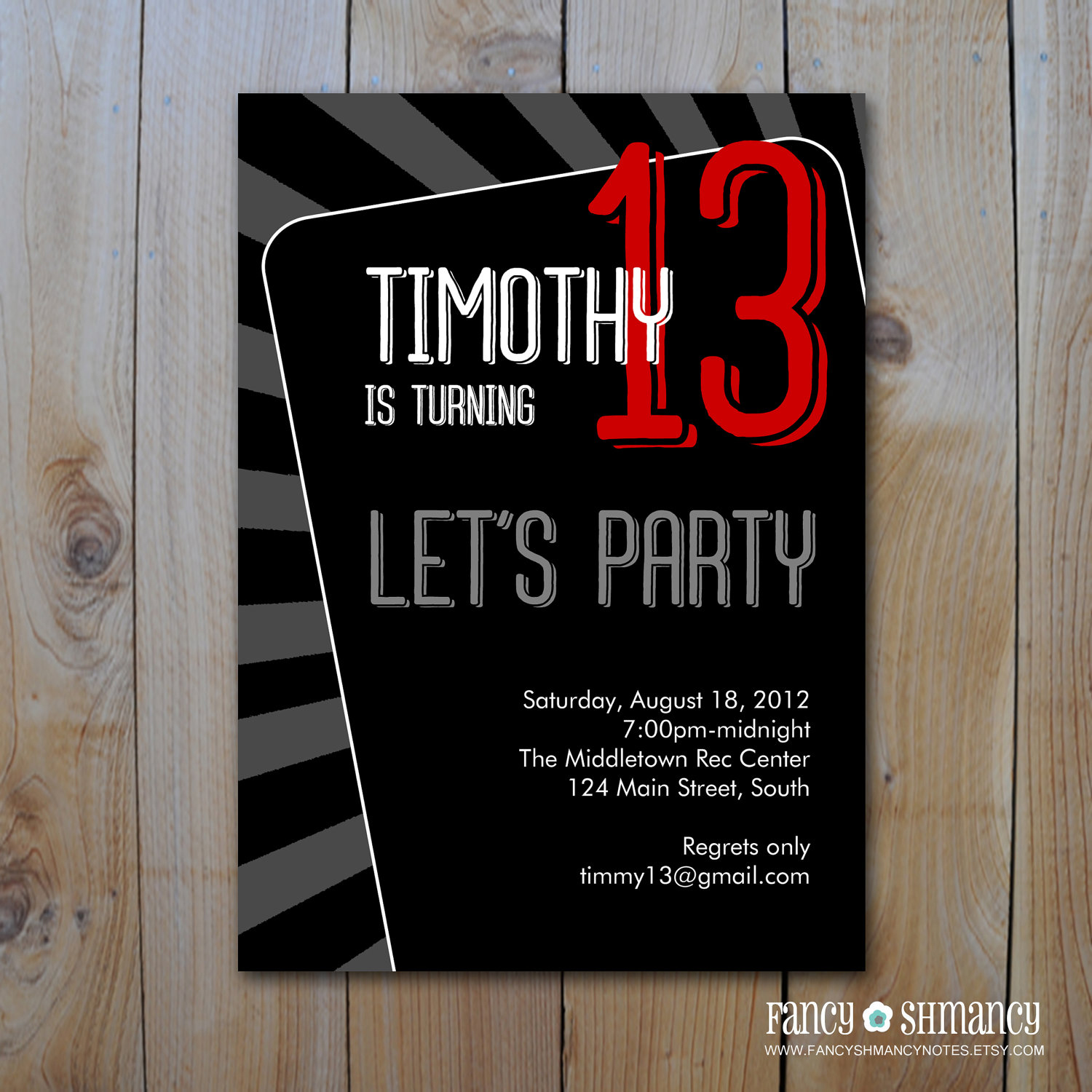 Party Invitation Template Card