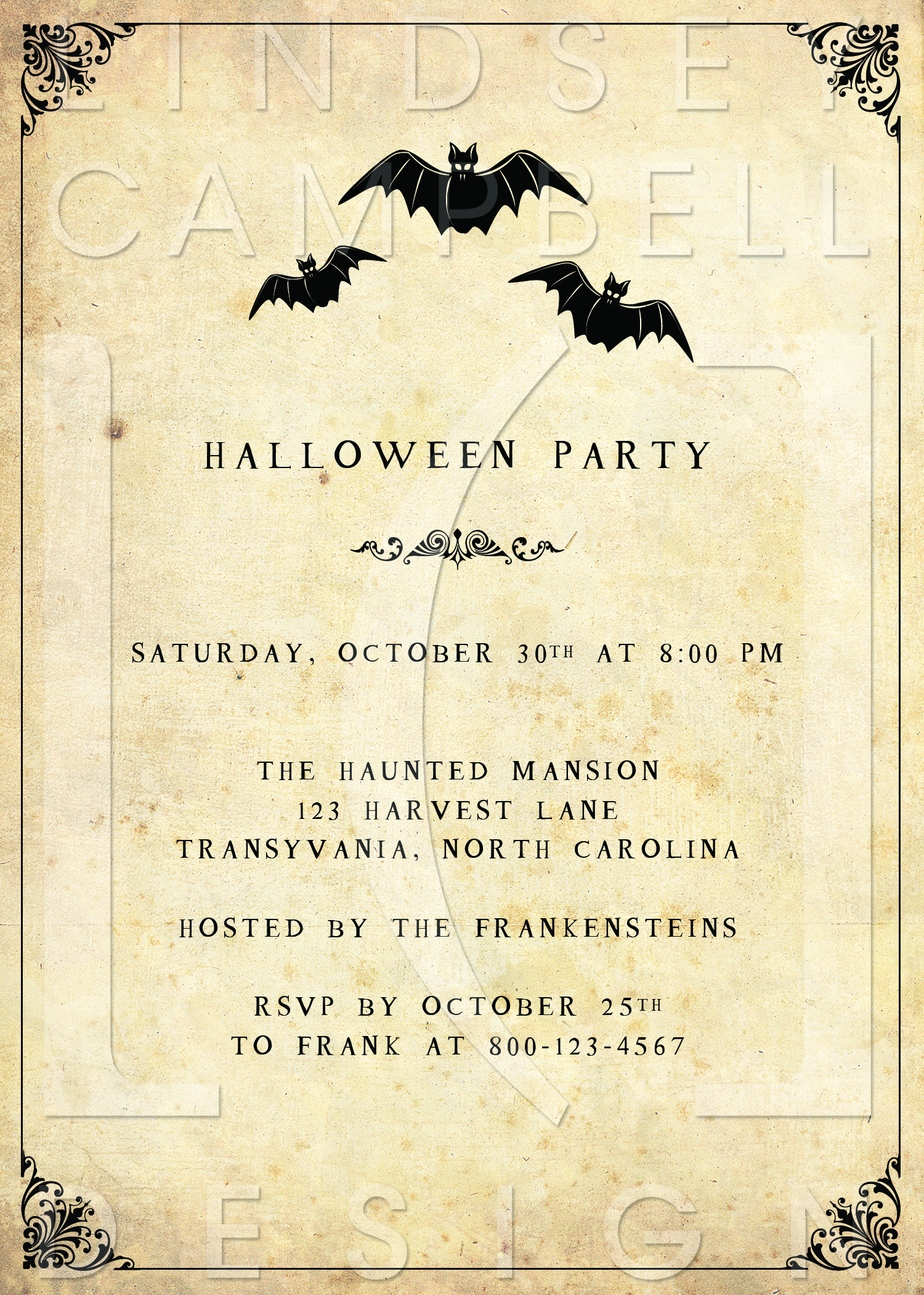 Party Invitation Template Example