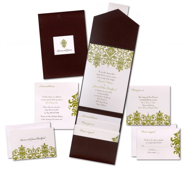 Pocket Wedding Invitation Sample