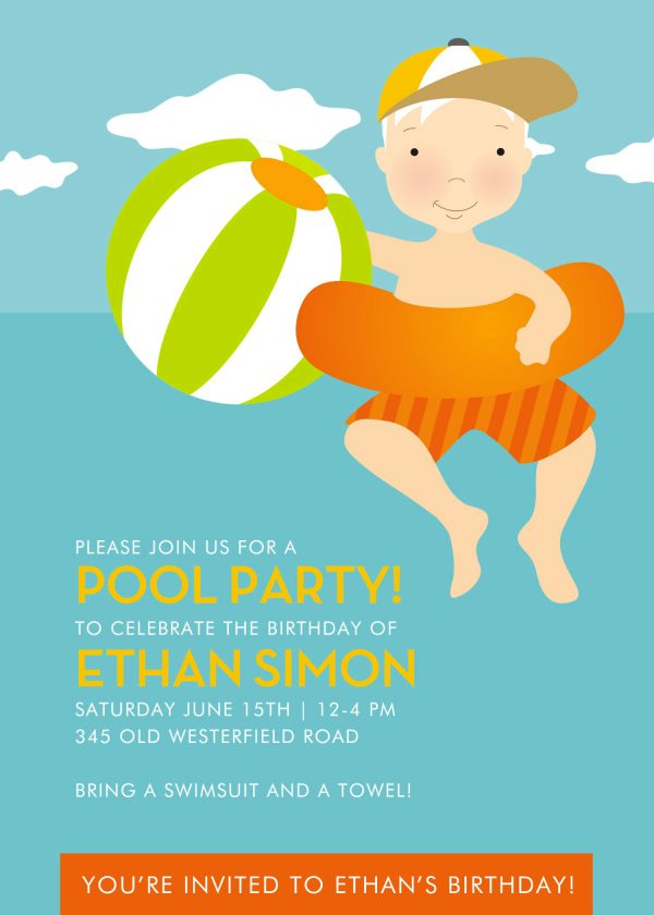 Pool Party Invitation Template