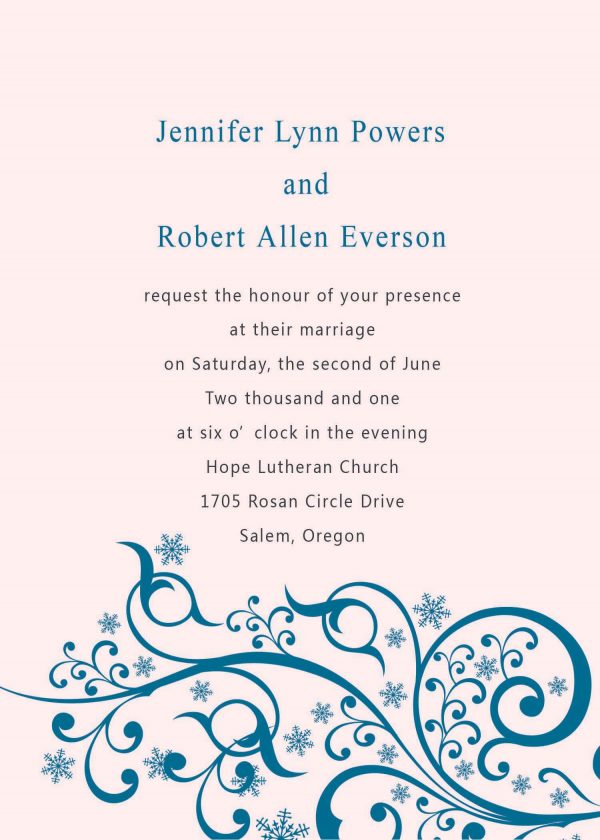 Unique Wedding Invitation Printable