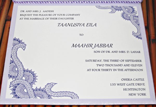 Wedding Invitation Cards Sample