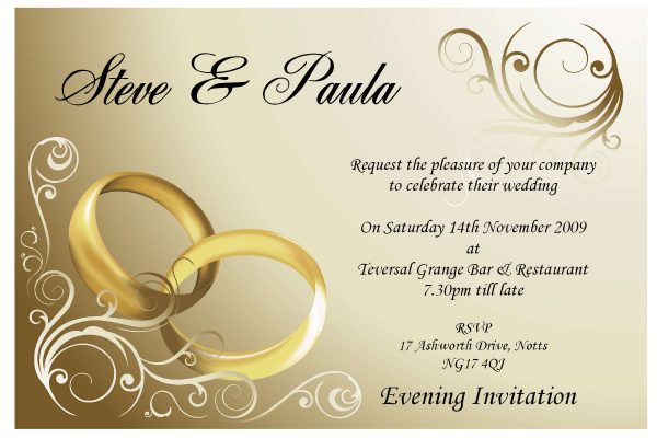 Wedding Invitation Day Or Evening