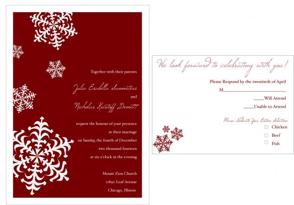 Wedding Invitation Examples Card