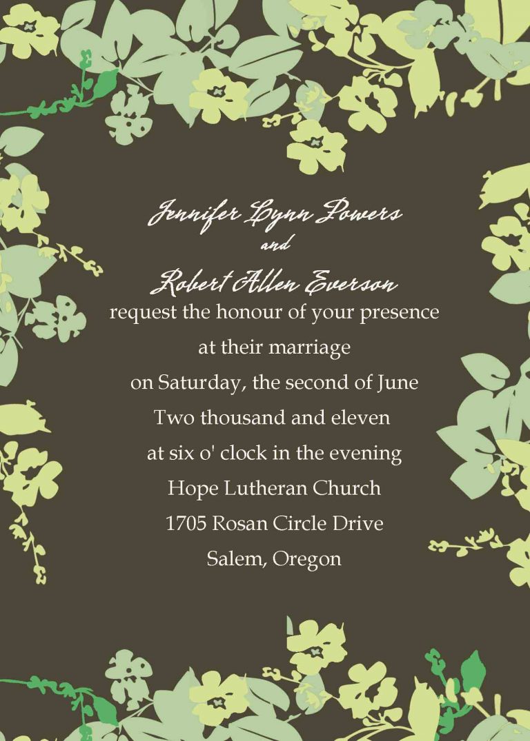 Wedding Invitation Wording Etiquette – Invitation Templates